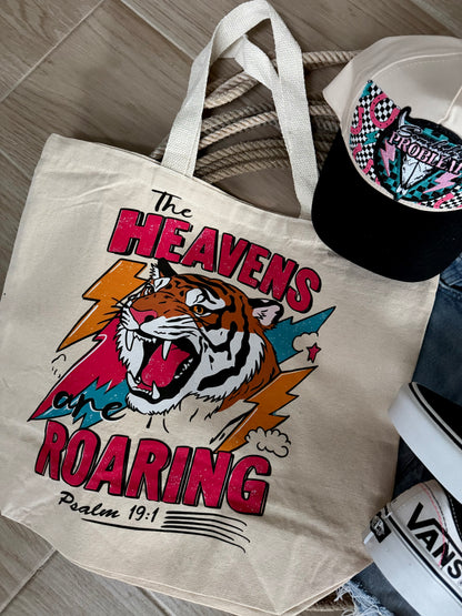 The Heavens are Roaring • Canvas Tote Bag