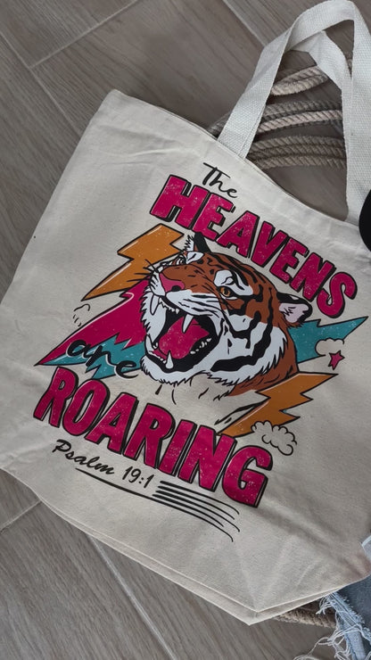 The Heavens are Roaring • Canvas Tote Bag