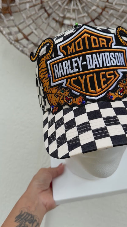 Harley Checkered Trucker Hat